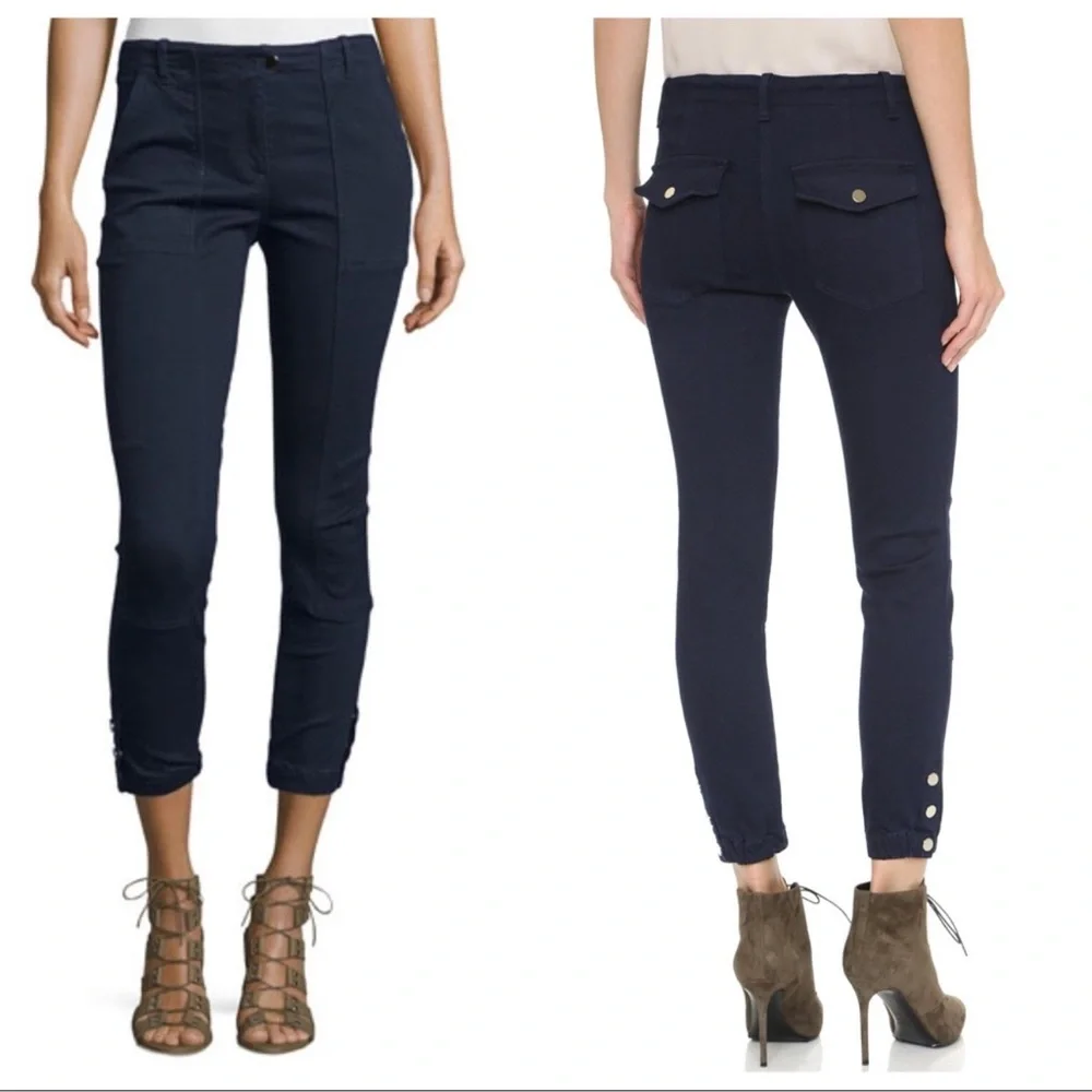Veronica Beard Field Cargo Pant in Indigo Navy Blue | 8